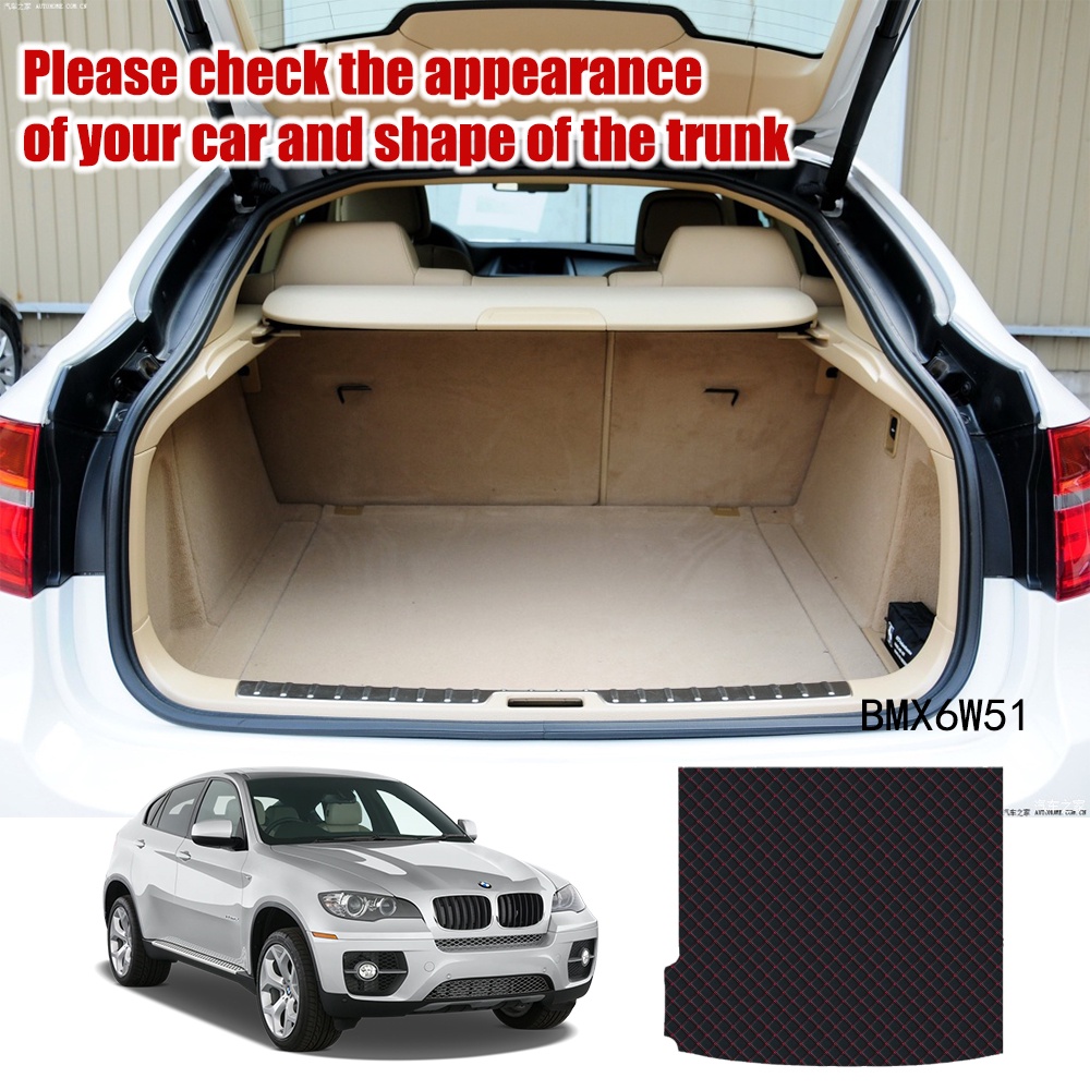 Matras Pelindung Bagasi Mobil BMW X6 E71 2008-2014 Bahan Kulit Premium