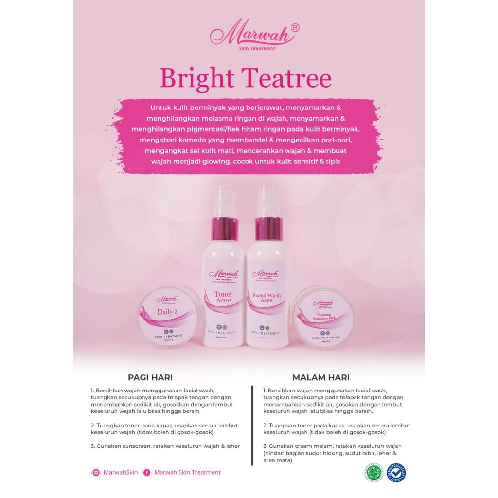 BRIGHT TEA TREE MARWAH (Free Voucher E-clinic Marwah)