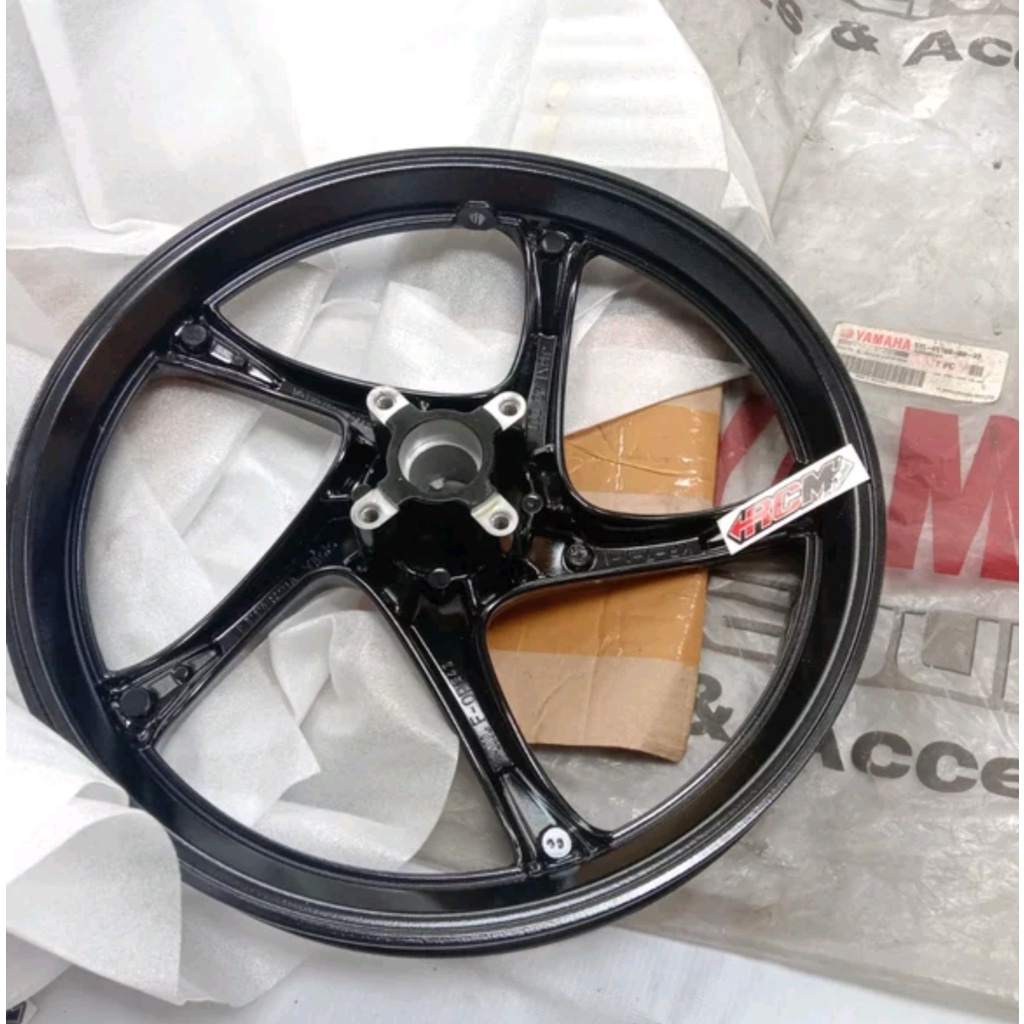 5TL-F5168-00-33 CAST WHEEL VELG VELK RACING ORI MIO LAMA OLD KARBU 5TL 28D SPORTY U SMILE DEPAN HITAM BLACK HRG PBJI ORI ORIGINAL YAMAHA YGP ASLI