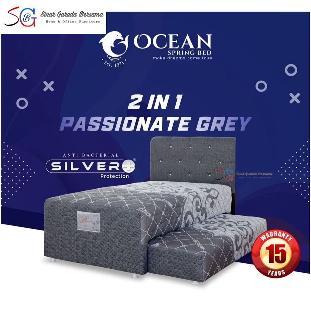 OCEAN KASUR SPRING BED 2IN1 POLOS / KASUR DORONG OCEAN PASSIONATE 2IN1 ABU ABU