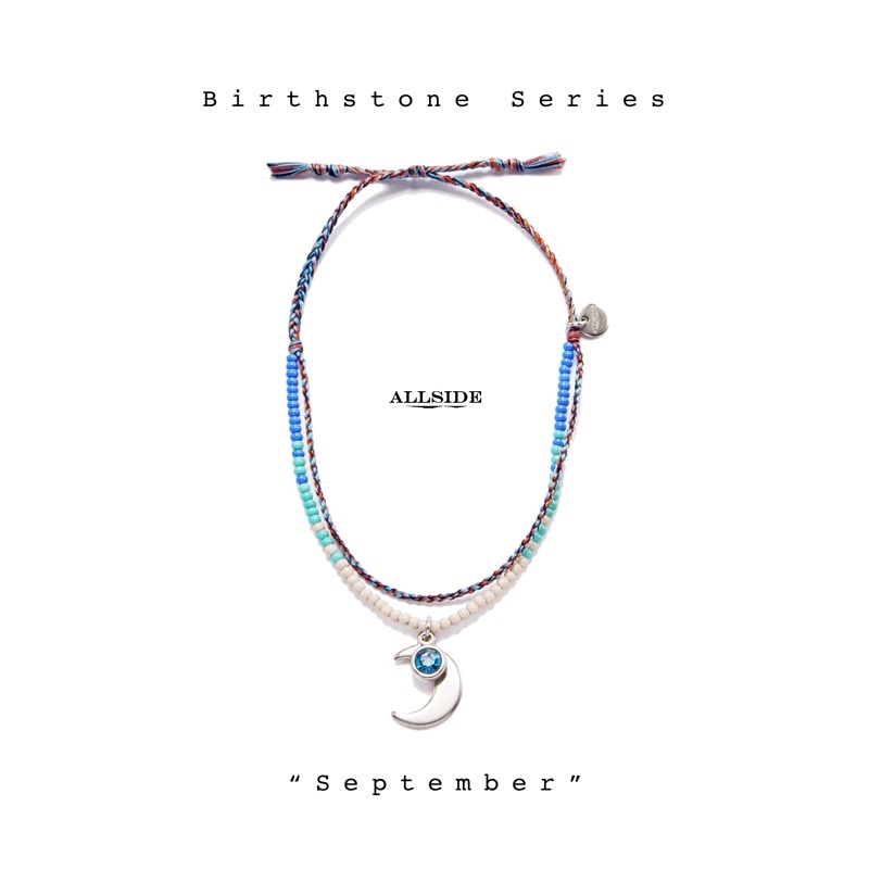 Gelang Tali Gypsy Boho Birthstone September Allside