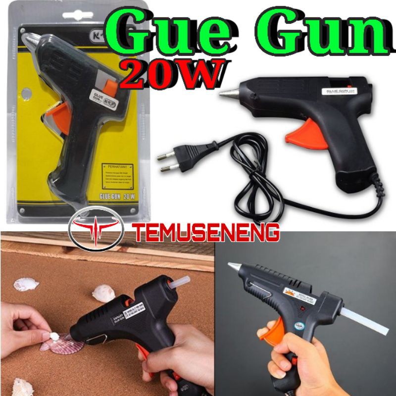 Pistol Lem Tembak Glue Gun 20 Watt 20 W Cepat Panas Hot Melk Glue Gun