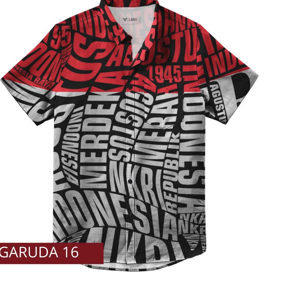 Kode3u8Ti--Kemeja Garuda Lengan Pendek Pria - Garuda 16