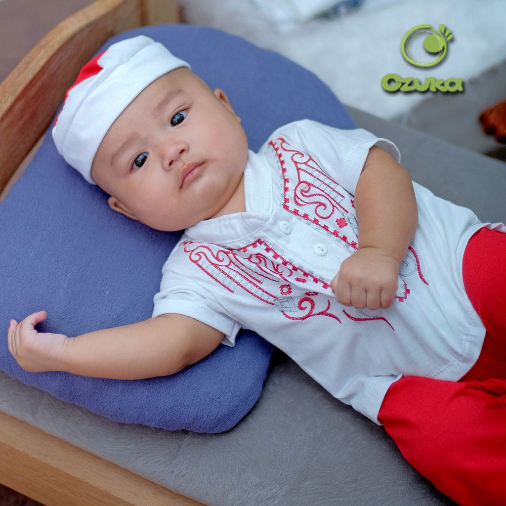 Ozuka Baju Muslim Romper Koko Anak Bayi Laki-laki KDM-04