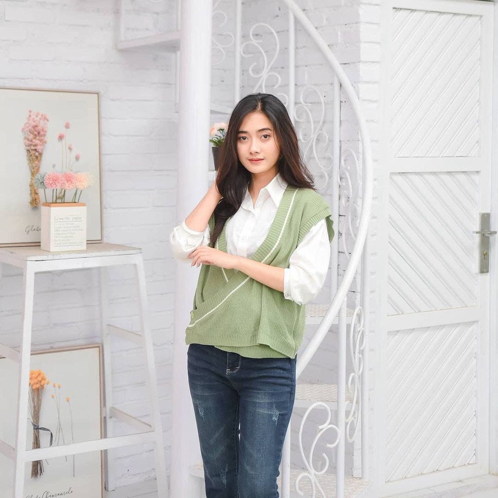 Nara Grosir - Chiyo Vest | Fashion Terkini | Sweater Termurah