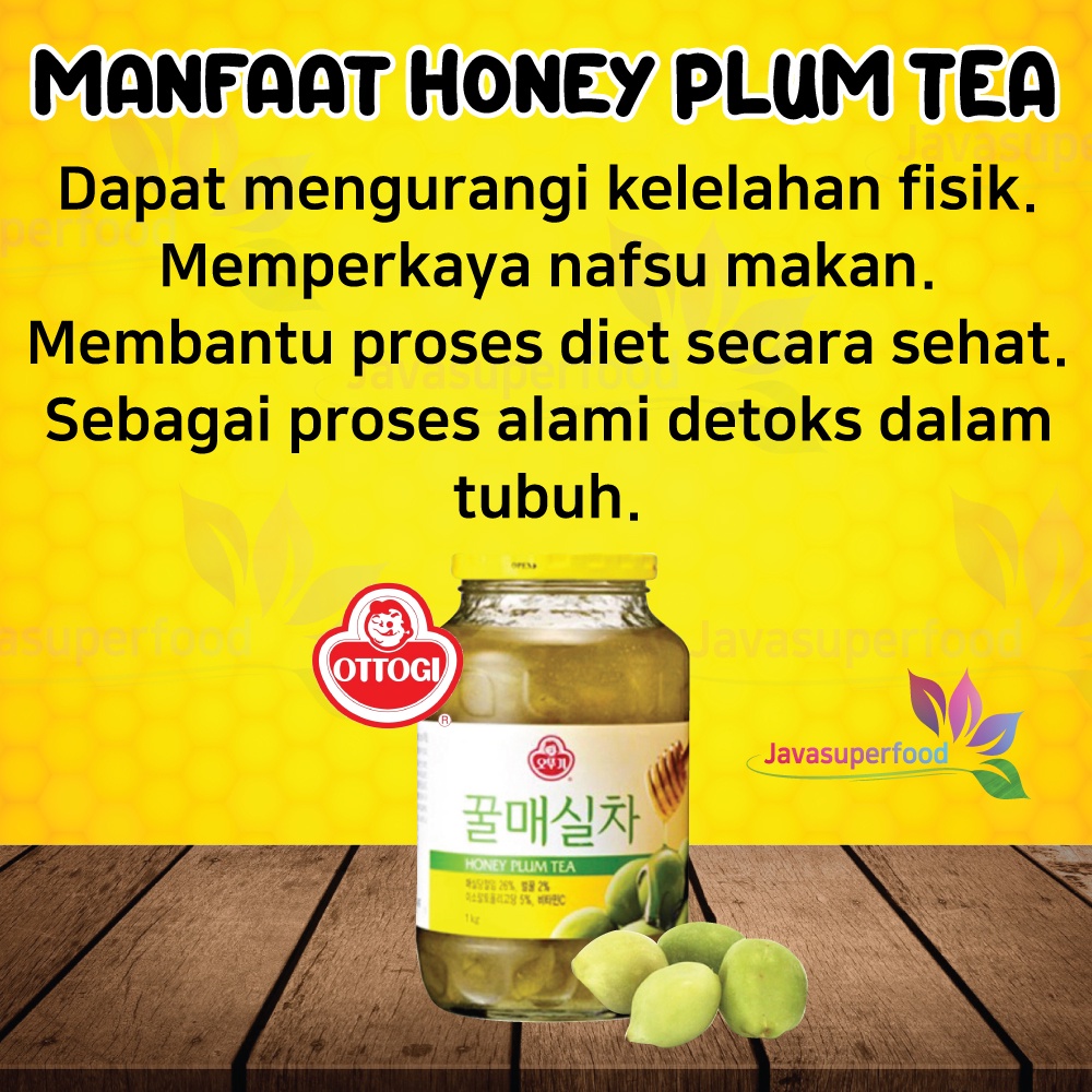 OTTOGI HONEY PLUM TEA 1kg - MINUMAN DENGAN RASA BUAH PLUM + MADU