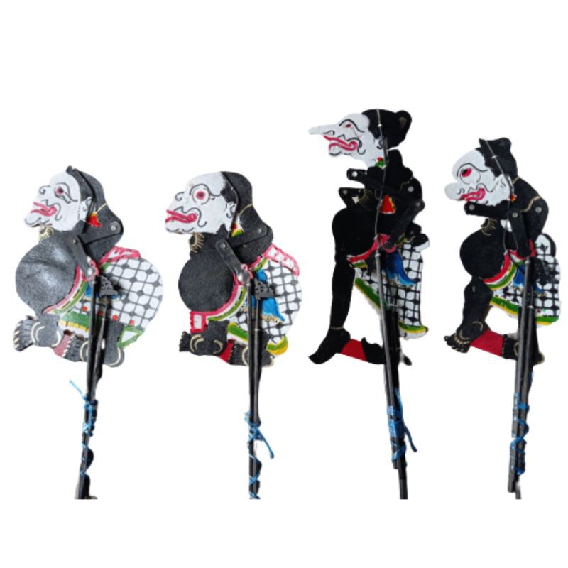 (BISA COD) SATU SET WAYANG KULIT PUNAKAWAN ISI 4 PCS KIDANGAN BIASA 30 CM BAGONG SEMAR PETRUK BAGONG