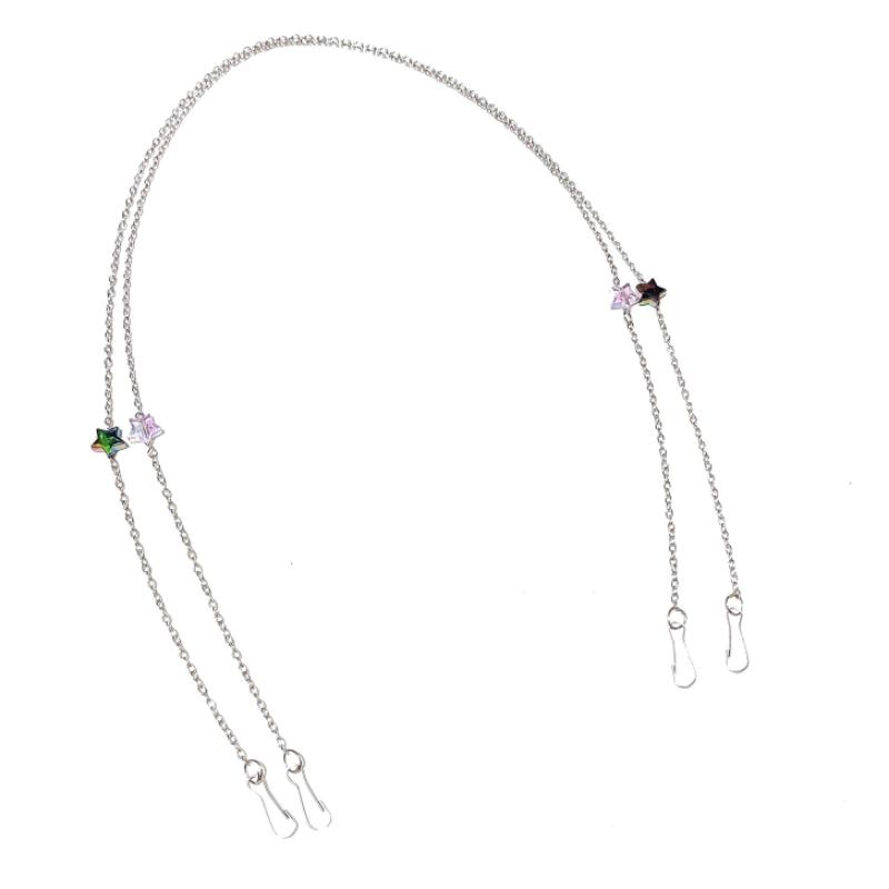 Kalung Gantungan Masker Strap Mask Hanging Hologram Star Pentagram Holo Unicorn Mermaid Style