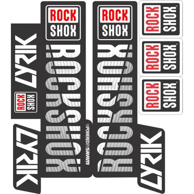 Decal sticker fork rockshox LYRIK MTB Thrill sisiku Xtrada polygon DH -DOFF