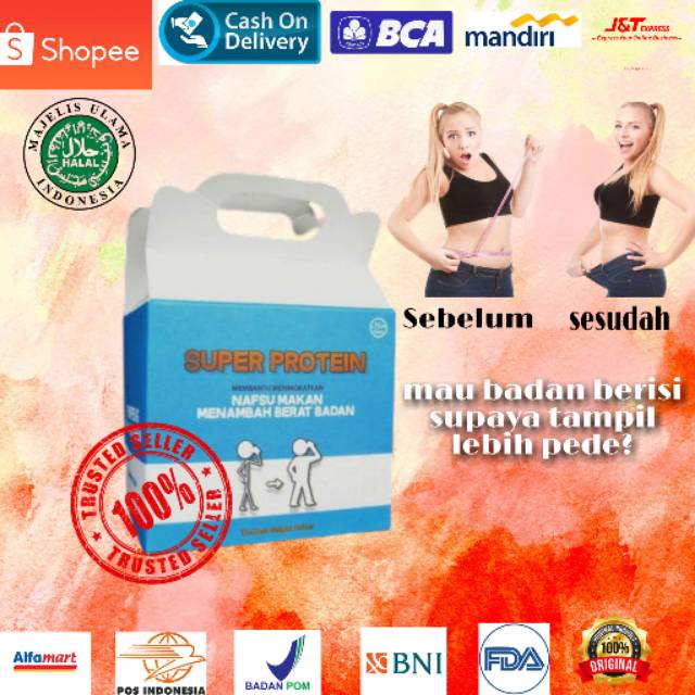 

OBAT PENGGEMUK BADAN PERMANEN SUSU SUPER PROTEIN UNTUK DEWASA PRIA ANAK (OBAT GEMUK BADAN PERMANEN)