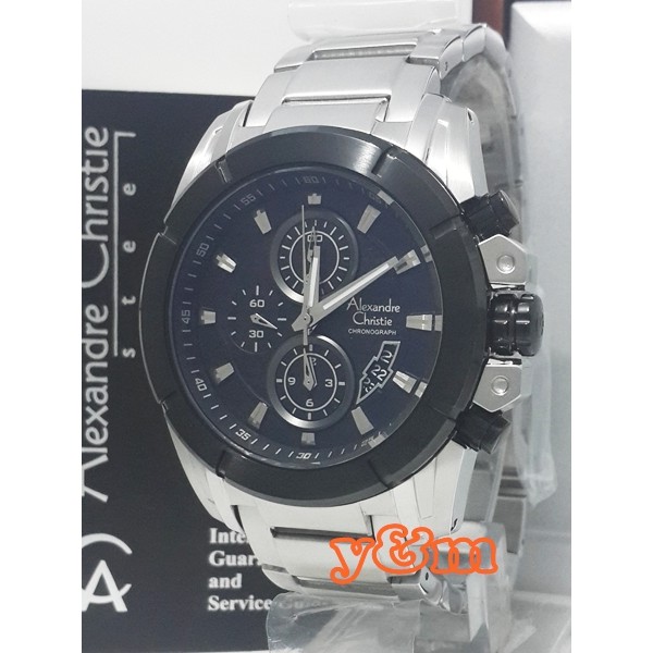Jam Tangan Pria Alexandre Chrstie AC 6226 MC SVBL Stainless Steel