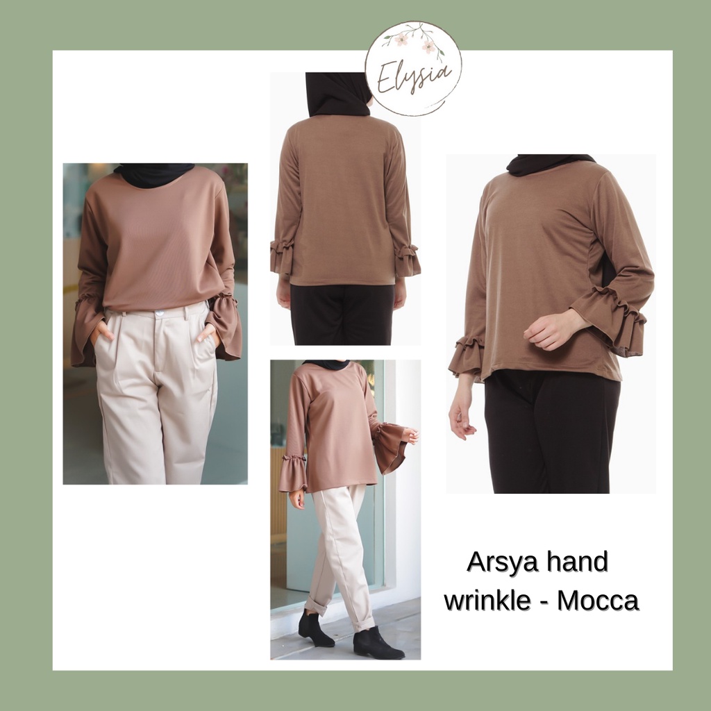 Arsya Hand Wrinkle Top - Baju/ Atasan Wanita
