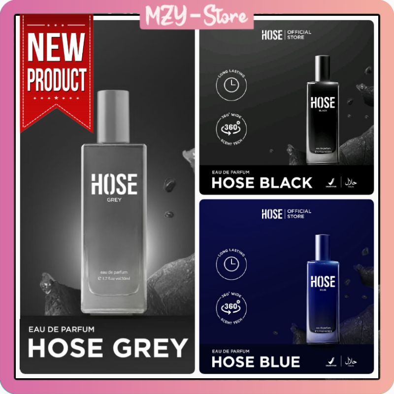 HOSE EDP Black Blue Grey 50 ml Parfum Pria HOSE Eau De Parfum - ORIGINAL