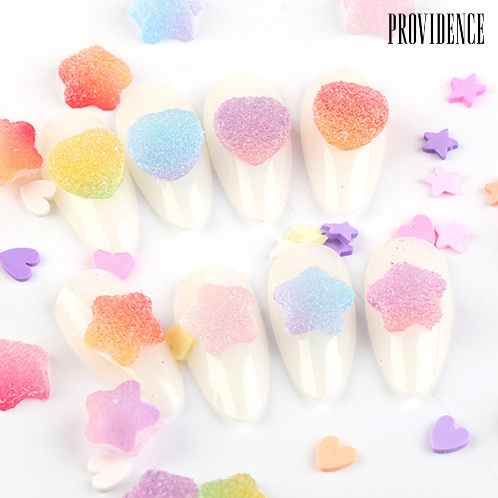 Providence 2 Boxs Mixed Color Fudge Shape Peach Heart DIY Nail Art Decorations Accessories