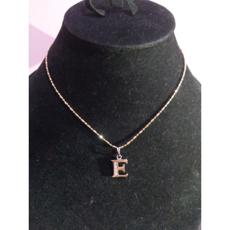 Kalung Huruf Inisial Anak Warna Rose Gold