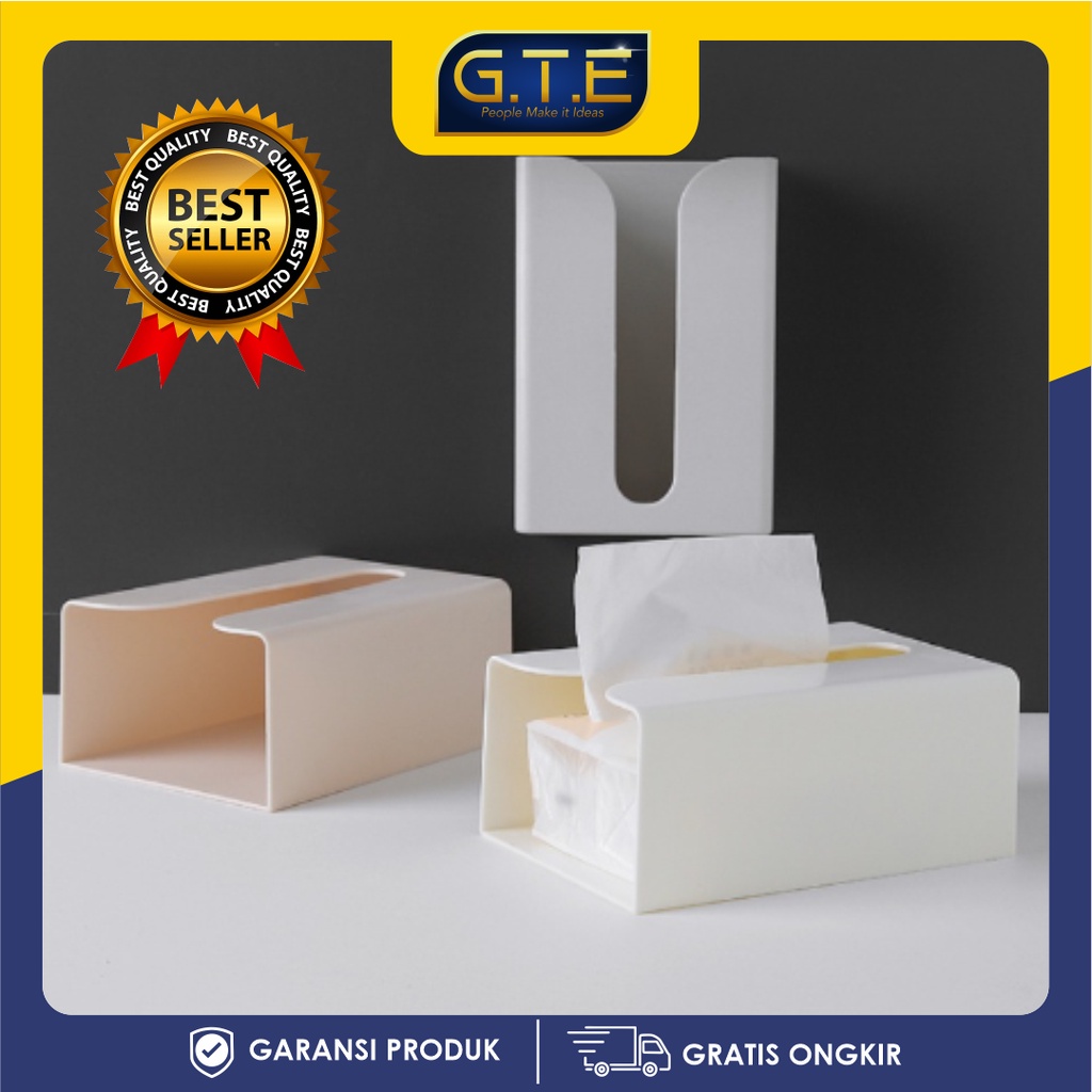 GTE | Tempat Tissue Tempel Dinding Dapur Toilet / Kotak Tissue Dapur / Kotak Tisu Serbaguna / Wall Stick Box