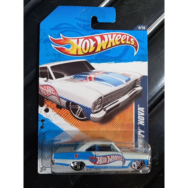 hotwheels 66 CHEVY NOVA putih HW RACING