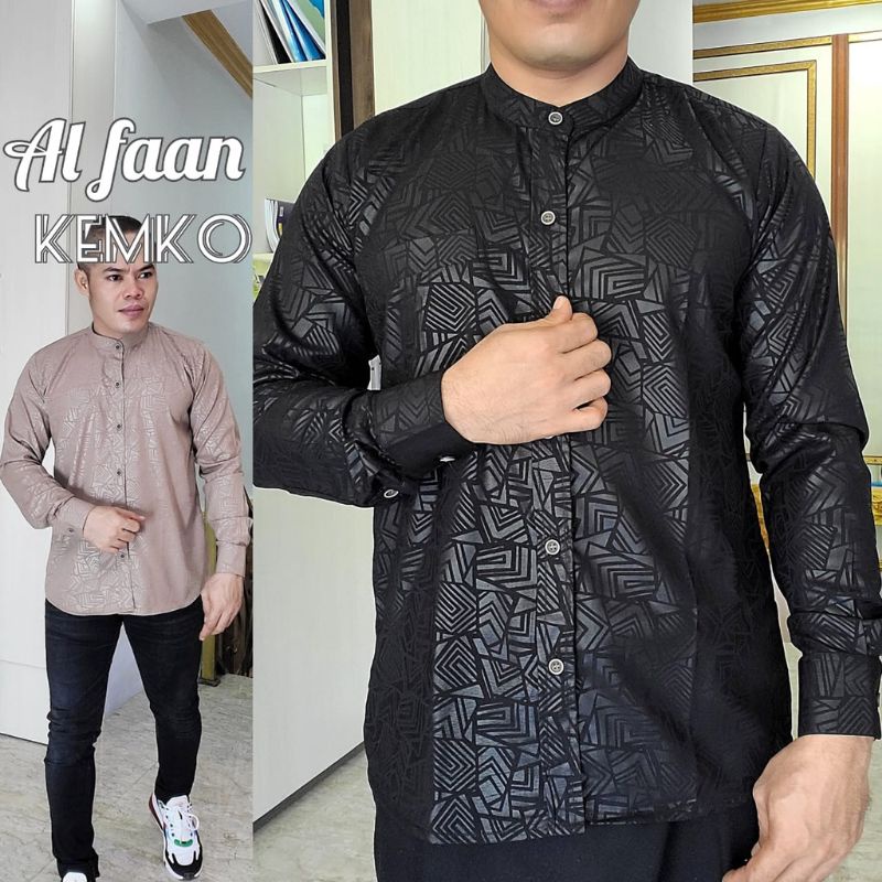 Kemeja Koko motif Embos Al-Faan