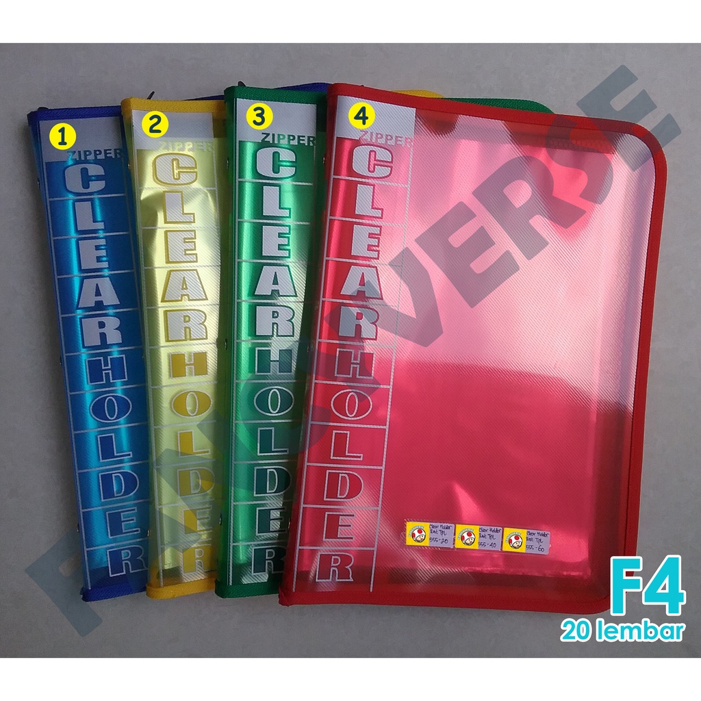 

Document Keeper F4 Topla Warna Resleting / Clear Holder Clear Book - 20 Pocket 555