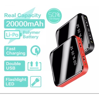 Powerbank 20000 mAh Full Capacity Dual USB Portable Fast Charging Digital Display Power Bank