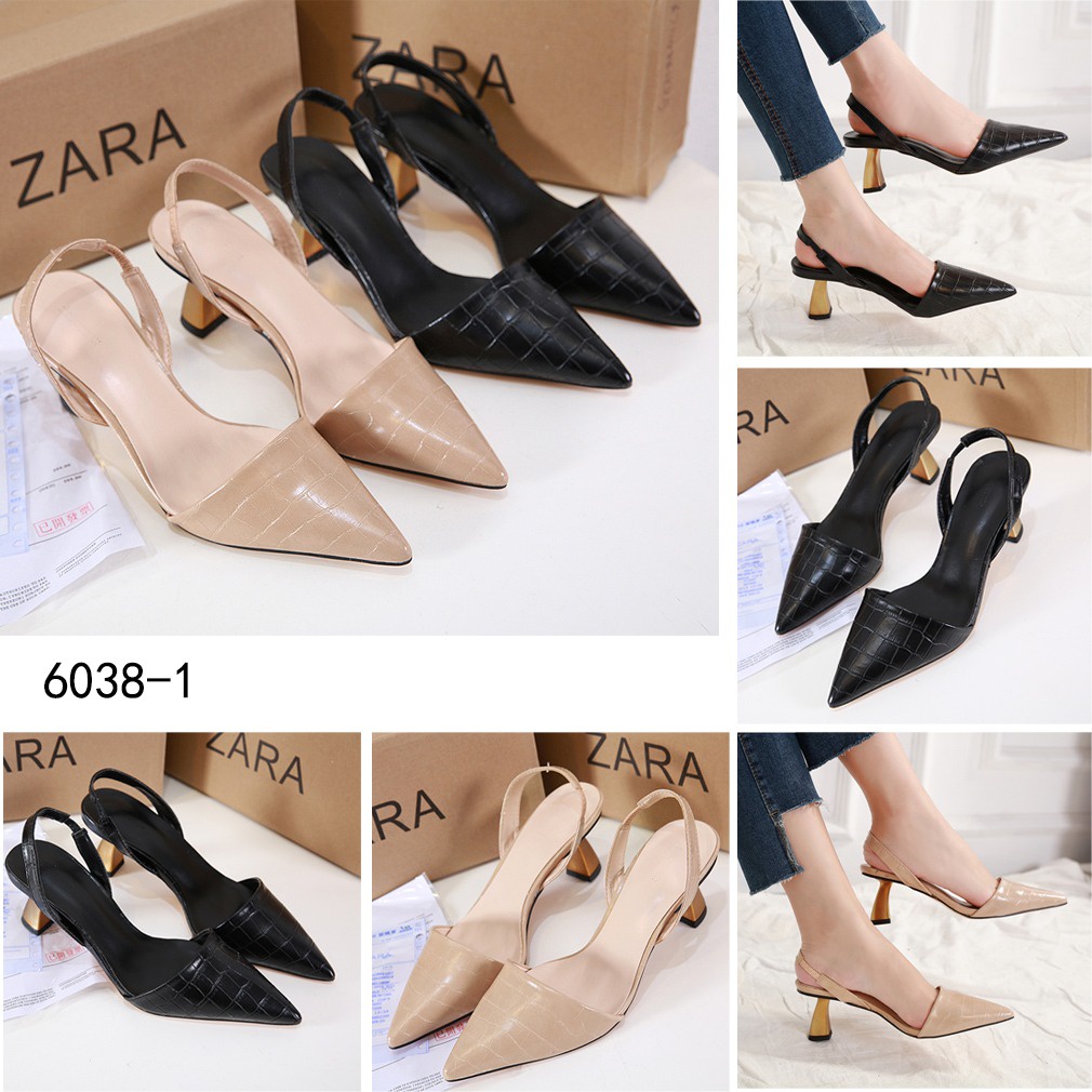 High Heel ZR Croco Leather Women Shoes #6038-1