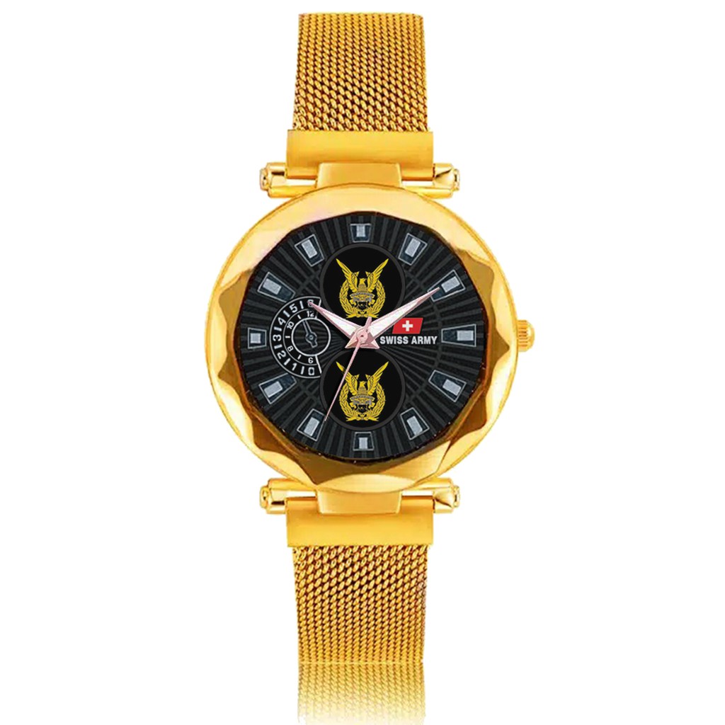 Jam Tangan Wanita Custom - TNI AU Free Box &amp; Batre Cadangan