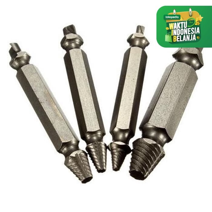 Alat pembuka baut rusak / Screw Extractor Broken Striped Screw Remover