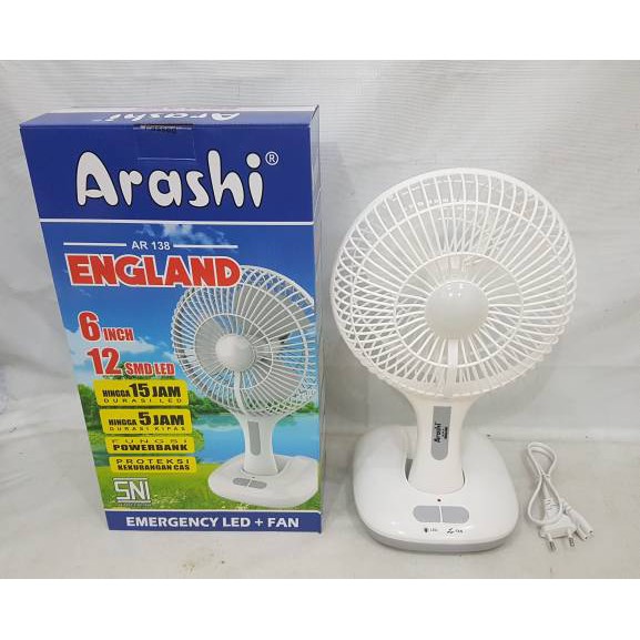 Arashi Emergency Fan + LampAR 138-6&quot; England / kipas angin