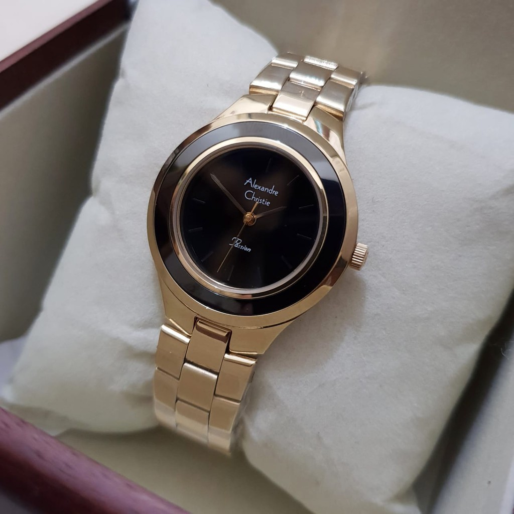ALEXANDRE CHRISTIE ORIGINAL AC2821 GOLD JAM TANGAN WANITA