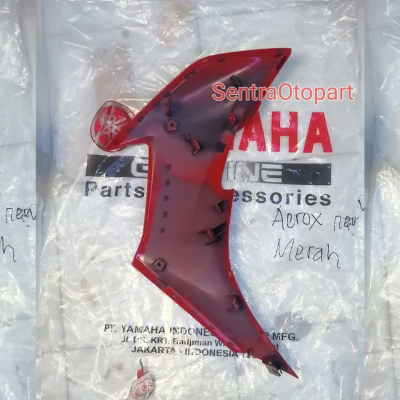 Sayap legsil legshield luar kiri aerox new 2021 merah original ygp bbpf835u00p1