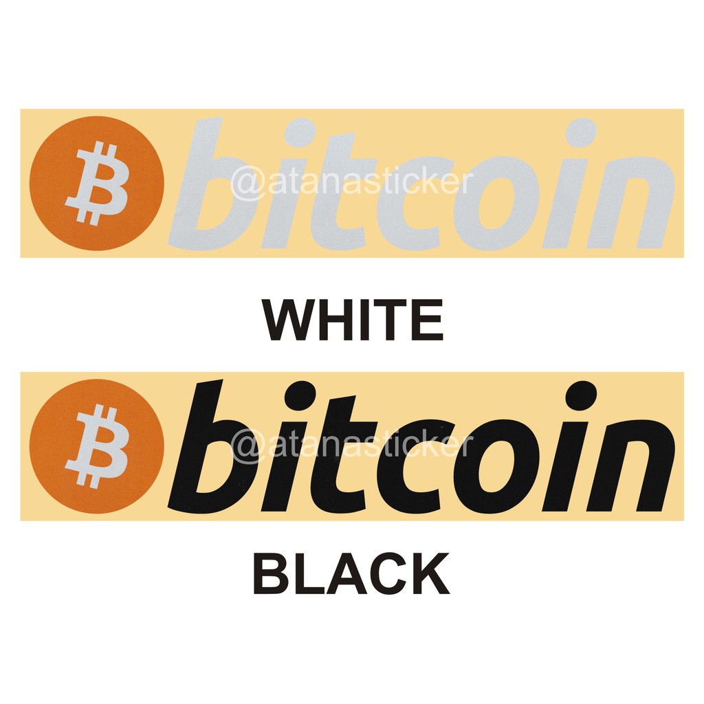 Sticker Cutting Logotype Bitcoin 10x3,5cm