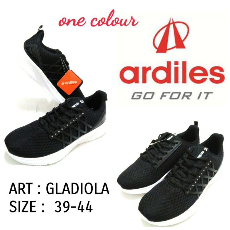 SEPATU DEWASA COWOK TALI HITAM PUTIH ARDILES GLADIOLA SIZE 39-44 TERBARU