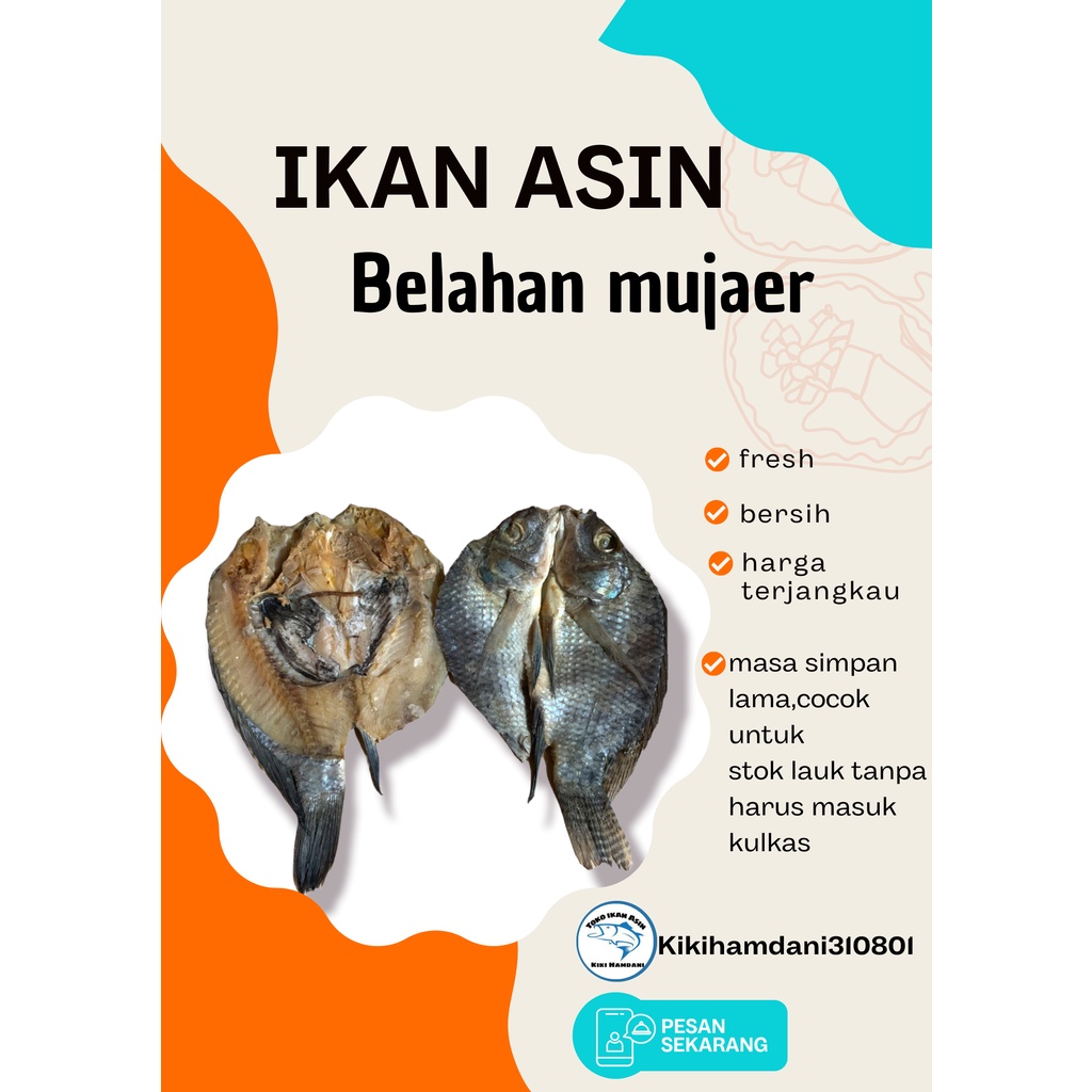 

Ikan Asin Belahan Mujaer Bersih 500gr