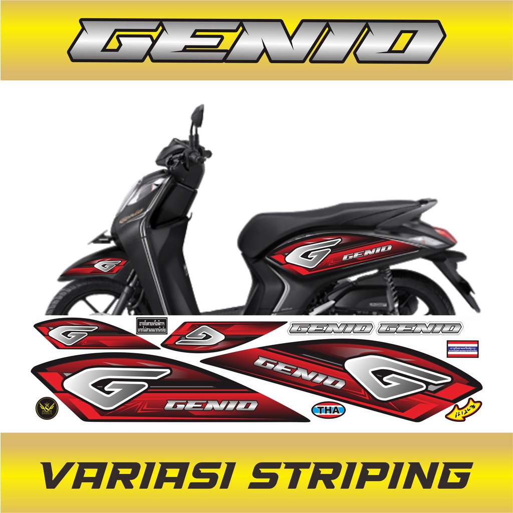 STRIPING MOTOR HONDA GENIO STRIPING VARIASI STICKER MOTOR HONDA GENIO 2019 01
