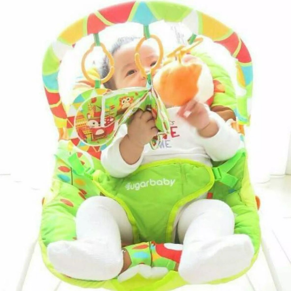 Ayunan Sugar Baby 1 Recline Deluxe Musical Vibration Bouncer Baby Kursi Goyang Bayi