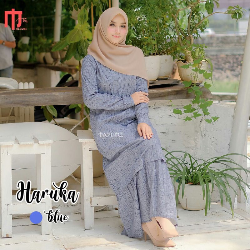 HARUKA DRESS || Gamis Simple Syari Original by MAYUMI