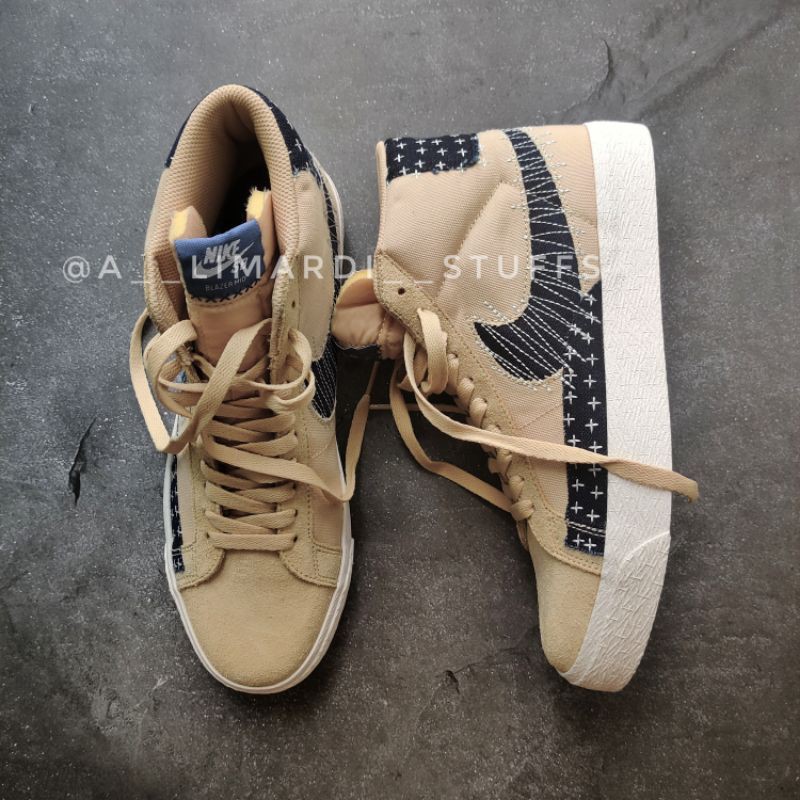 Nike SB Zoom Blazer Mid Sashiko Sesame ukuran 42.5 Authentic & hype