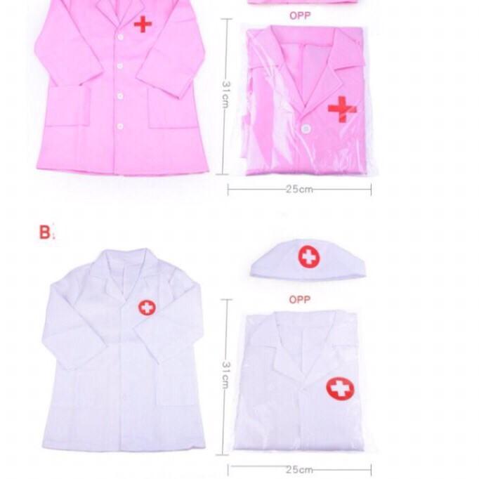 Baju Dokter Anak/Kostum Baju Dokter Anak/Mainan Kostum Dokter/mainan dokter dokteran