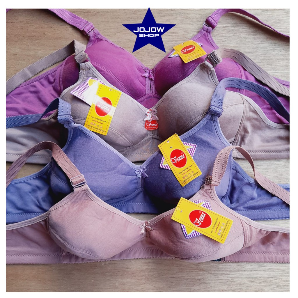 Bra Venna Tali Lebar Kait Tiga Tanpa Busa Tanpa kawat