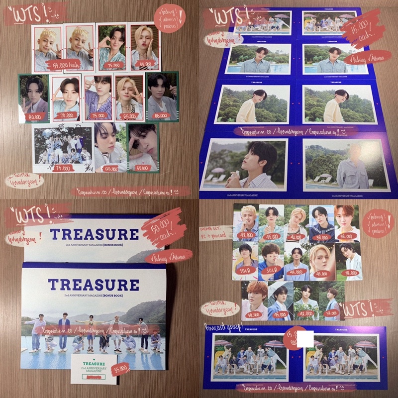 TREASURE 2ND ANNIVERSARY MAGAZINE MEMBER SET, RPC, POB WEVERSE&YGS, BONUS BOOK
