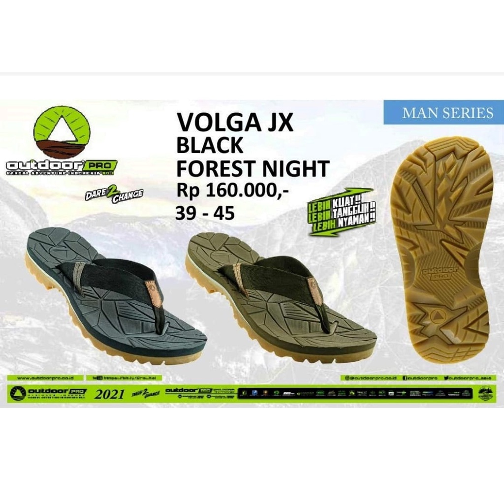 Sandal Jepit Gunung Pria - OUTDOOR PRO - VOLGA-JX - 100% ORI