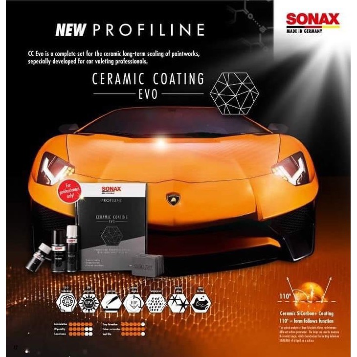 SONAX PROFILINE Ceramic Coating CC EVO Deep Gloss Tahan Lama 3 Tahun Efek Daun Talas Anti Kimia MURA