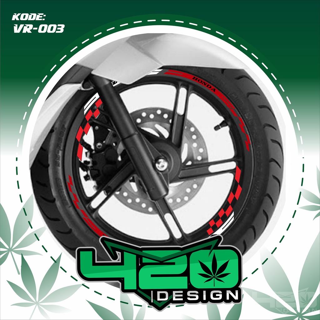 [bayar ditempat] Velg Vario New Merah Putih List Velg Motor Custom