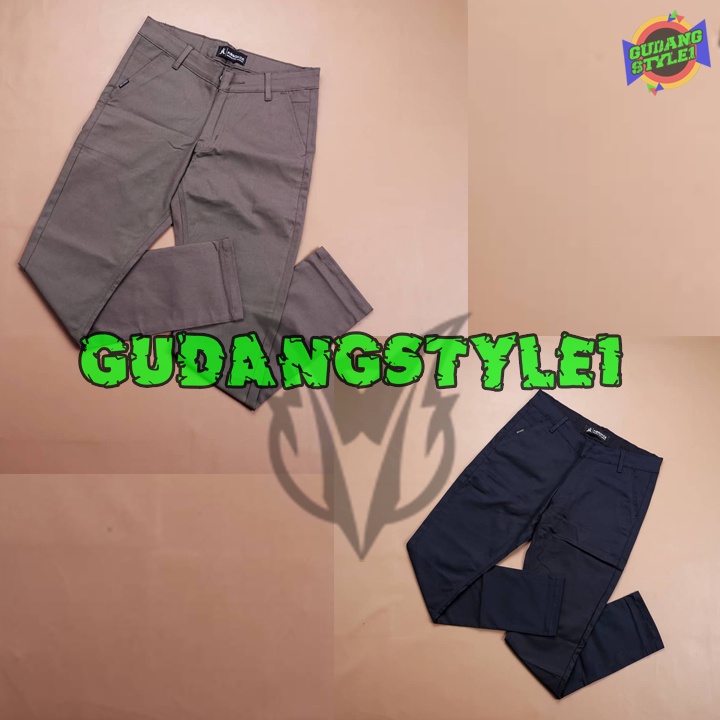 CELANA PRIA CHINO Slim fit Panjang Pria Kerja kantor Santai Liburan Cowok Original MOONOXIDE DENIM