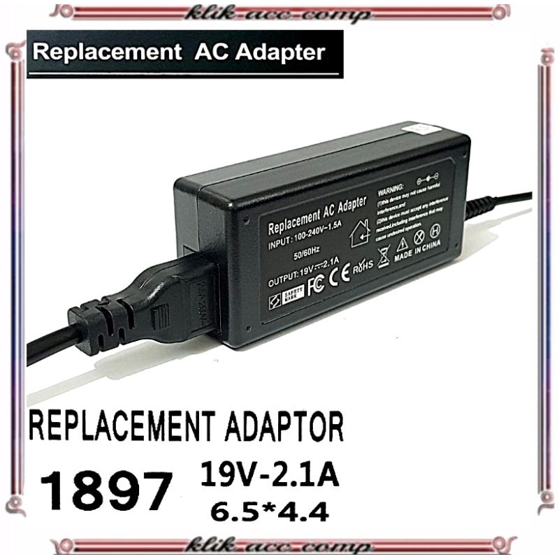 Adaptor Charger Untuk TV Monitor LG 19V 2.1A 40W - (1897) / Free Kabel Power