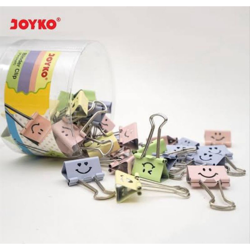 

BINDER KLIP BESI MOTIF SMILE JOYKO UK.2CM X 1.5CM