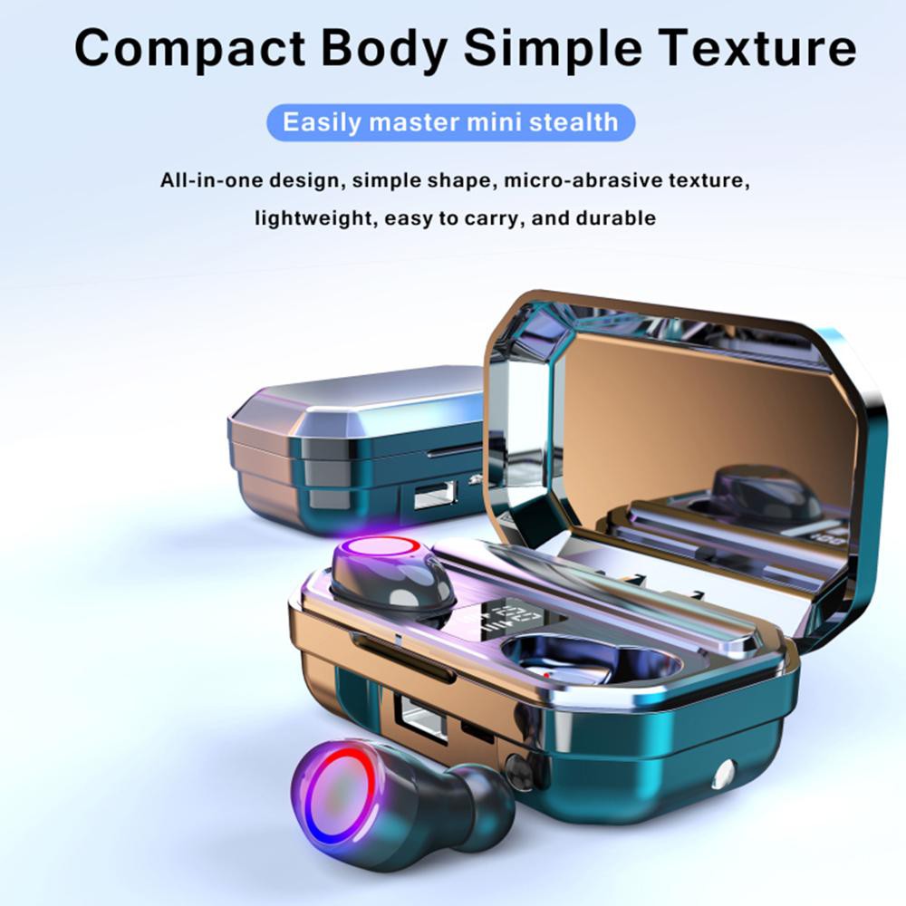 ⚡YZ Headset Wireless Bluetooth Earphone 5.0 Model F9-M12 Binaural Dengan Layar Sentuh Dan Baterai COD