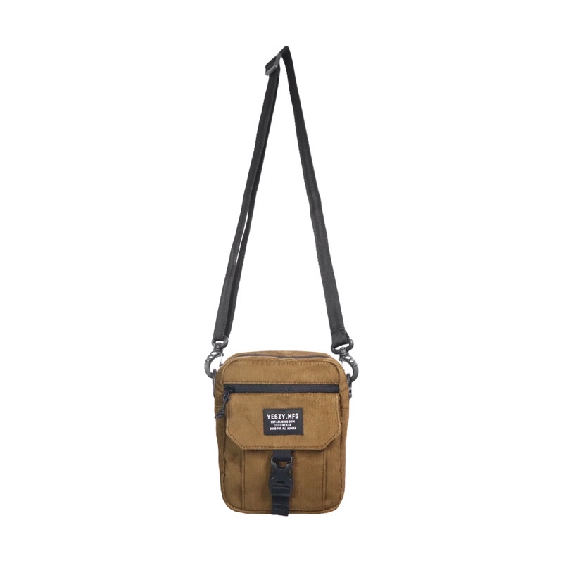 YESZY.MFG Shoulder Bag Buckle Corduroy Brown