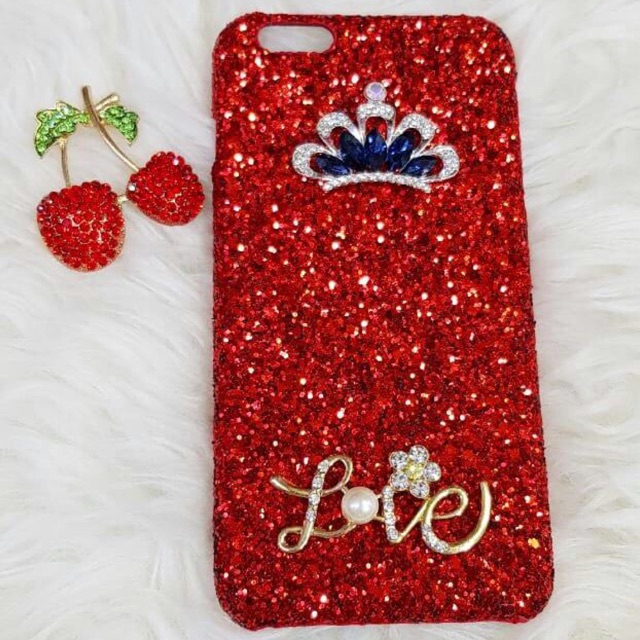 Glitter Case  New Desain Mahkota Case Hardcase Oppo F!plus