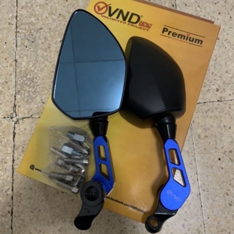 Spion Motor Model DUCATI Spion VND Premium Universal Nmax,Aerox,Xmax,Pcx,Cbr,Ninja,Gsx,R15,R25,Mt15-Biru Ducati